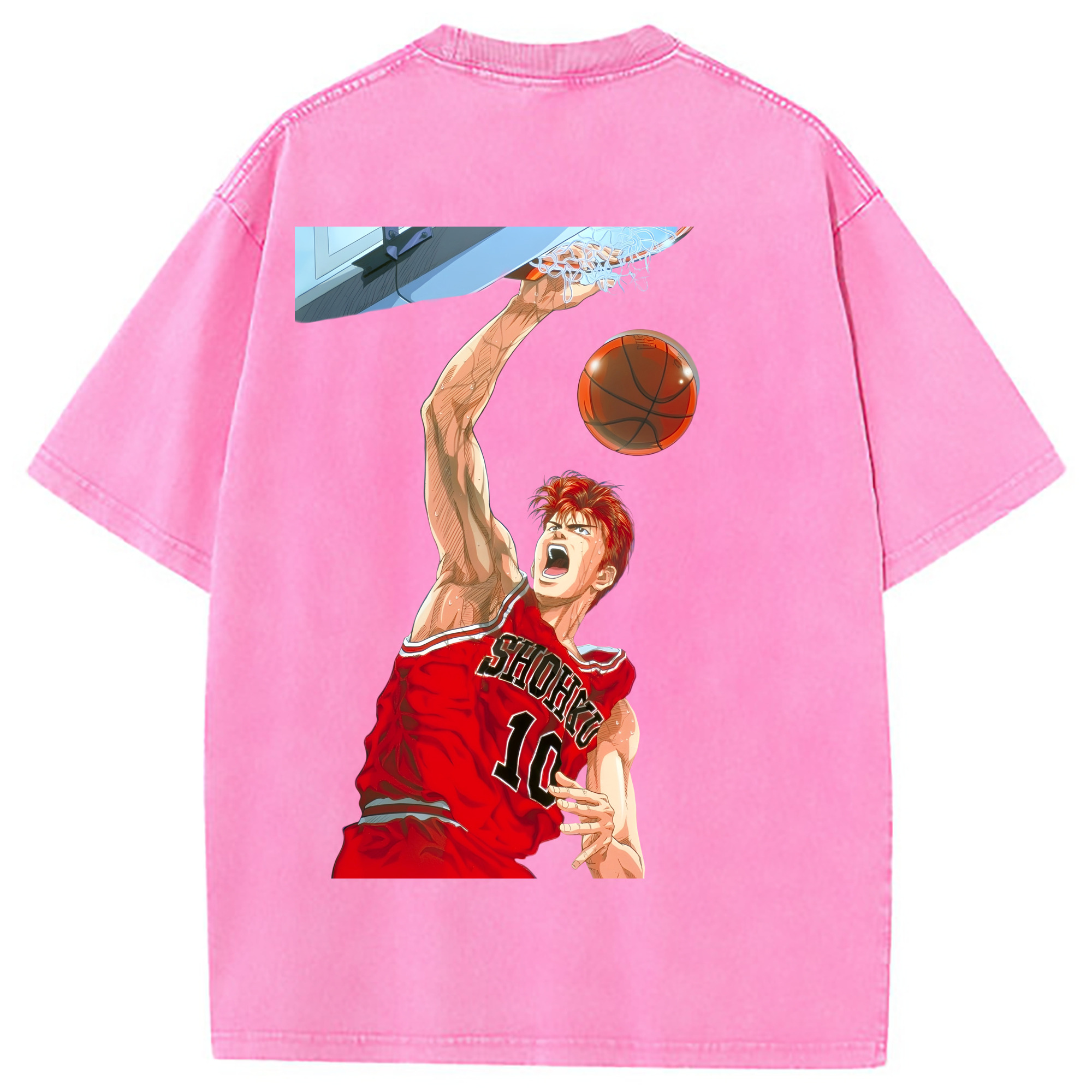 （画像用） SLAM DUNK／スラムダンク 綿100% ヴィンテージ風 半袖Tシャツ（背面プリント）